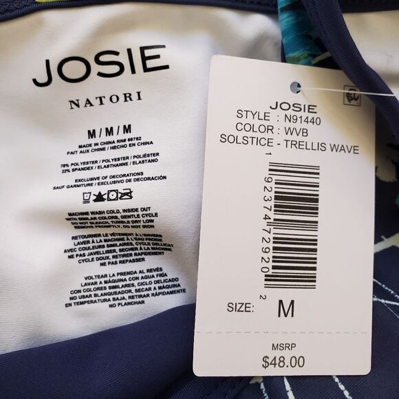 Josie Natori Printed Cropped Top Sports Bra - Picture 10 of 10